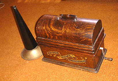 Edison Home Phonograph ready to carry away.