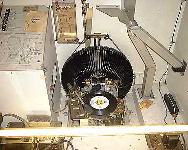Closer view of record changer mechanism.
