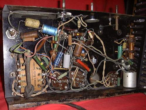 Underneath of the Larsen Radio Chassis.